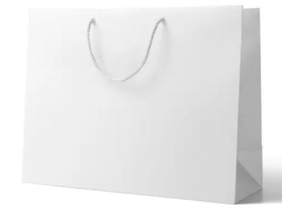 10 sacs luxe blancs pelliculé mat 53 + 14 x 44 cm