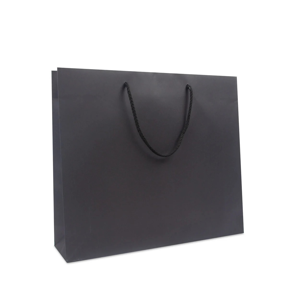 25 sacs luxe noir pellicul mat 30+10x25 cm