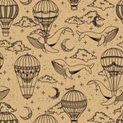 Bobine papier cadeaux Kraft Jules Verne 0.70x100m