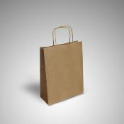 200 sacs kraft brun poignes torsades 46+14x50 cm