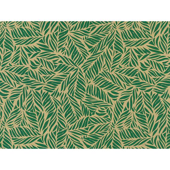 Bobine papier cadeau kraft 0,70x100 m feuillage 