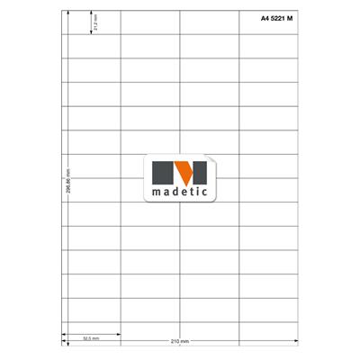 23530W / 5600 Etiquettes multi-usage coins droits 52,5 x 21,2 mm