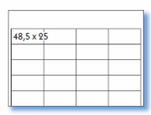 26LA20 / 20000 Etiquettes laboratoires 48,5 x 25 mm