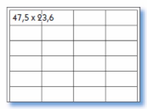 26LA24 / 24000 Etiquettes laboratoires 45,7 x 23,6 mm