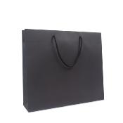 25 sacs luxe noir pellicul mat 40+14x35 cm